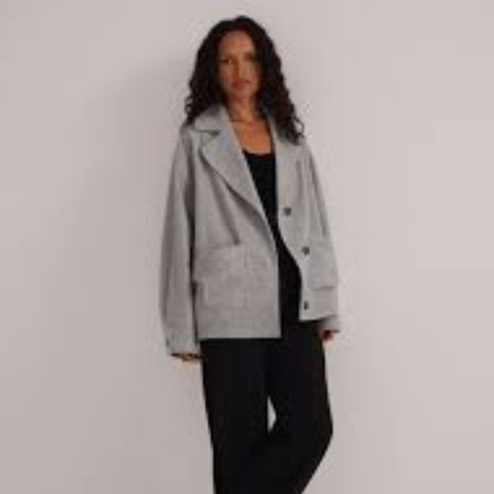 NWT Favorite Daughter The Nico Bomber Gray Herringbone Jacket